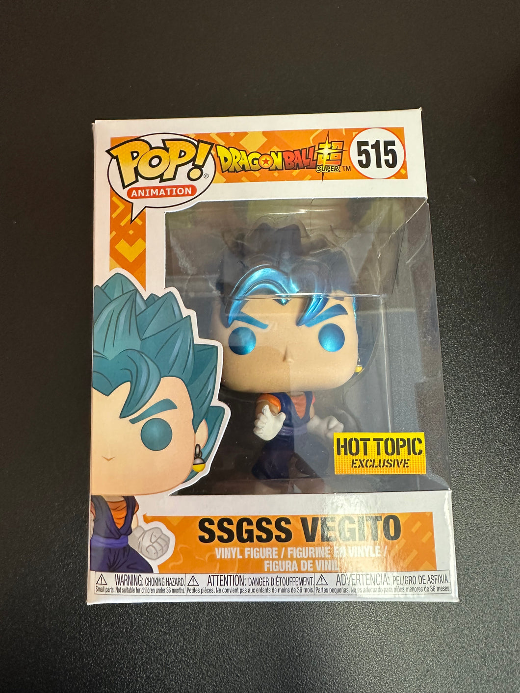 FUNKO POP DRAGONBALL SUPER SSGS VEGITO HOT TOPIC 515