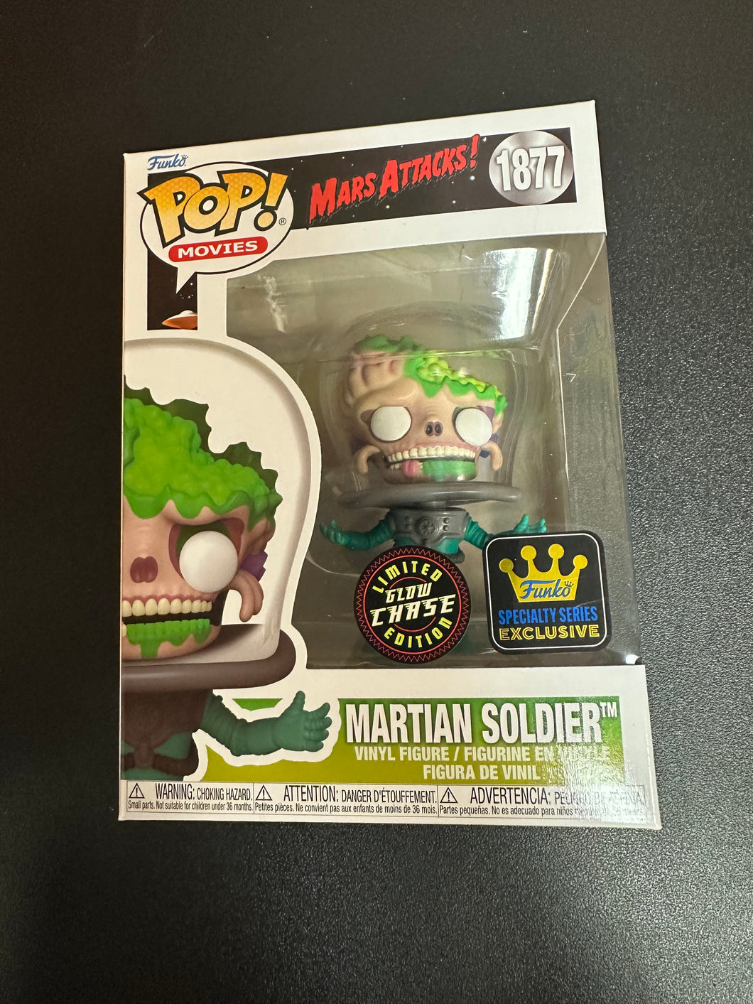 FUNKO POP MOVIES MARS ATTACKS! MARTIAN SOLDIER SPECIALTY SERIES GLOW CHASE 1877