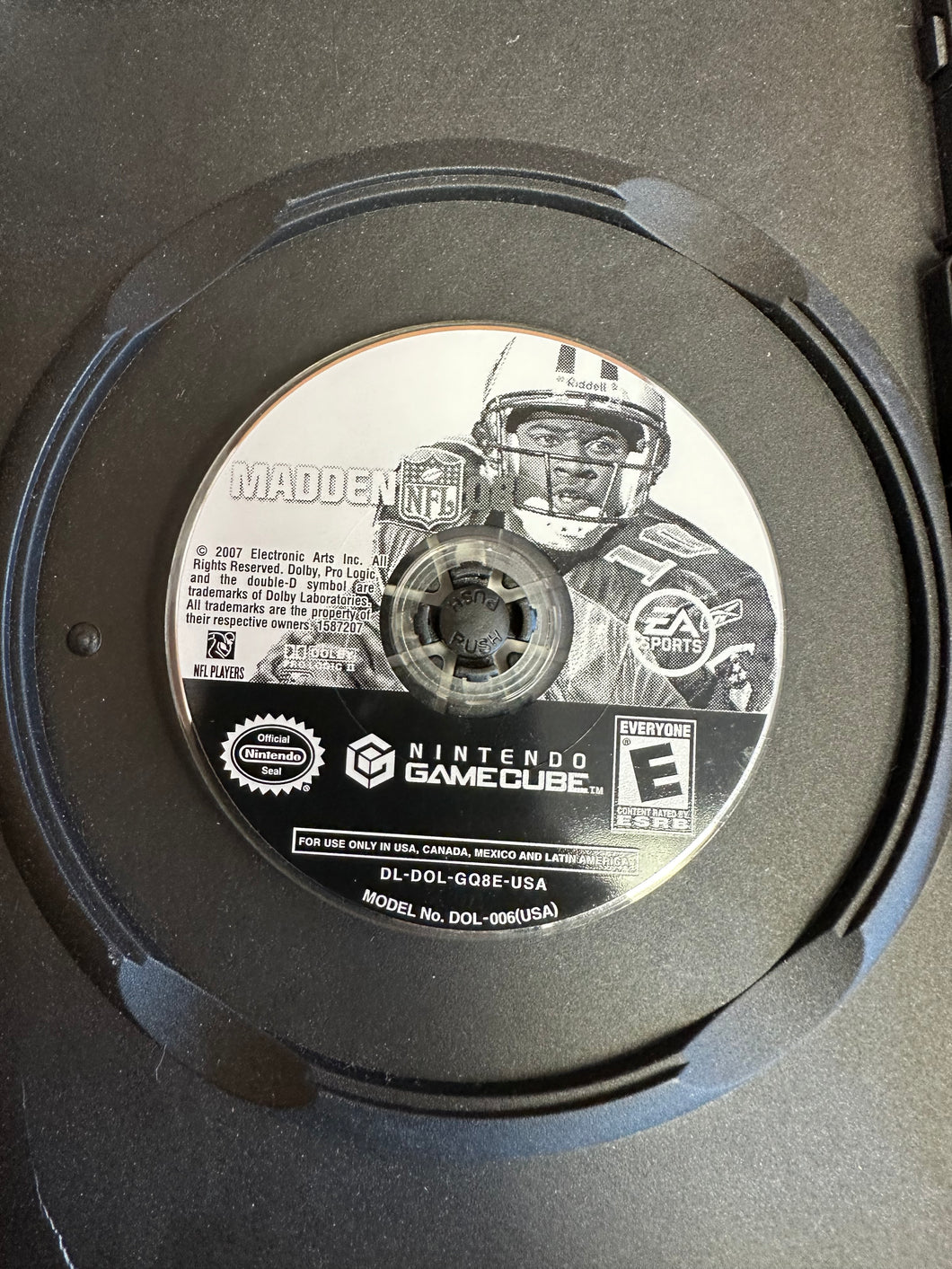 Nintendo GameCube Madden ‘08 Scratched Tested/Works Disc Only