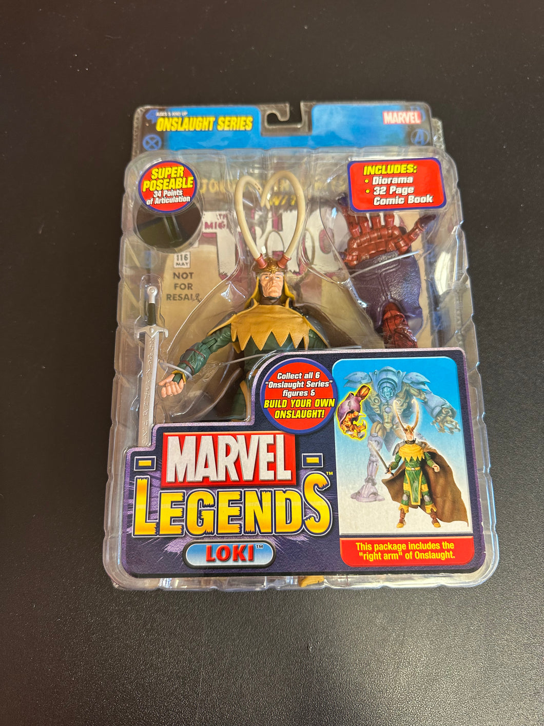 Toy Biz Marvel Legend Loki Onslaught Series Action Figure