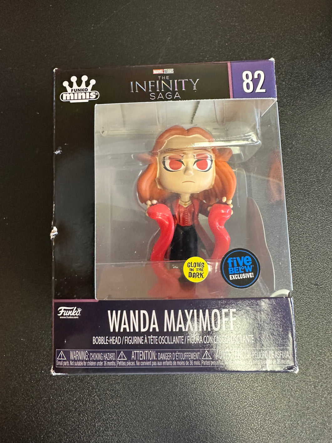 FUNKO MINI MARVEL INFINTITY SAGA WANDA MAXIMOFF GITD 82 BOX DAMAGE