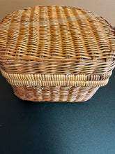 Load image into Gallery viewer, Green M&amp;M’s 16 piece Porcelain Mini Tea Set in Wicker Basket
