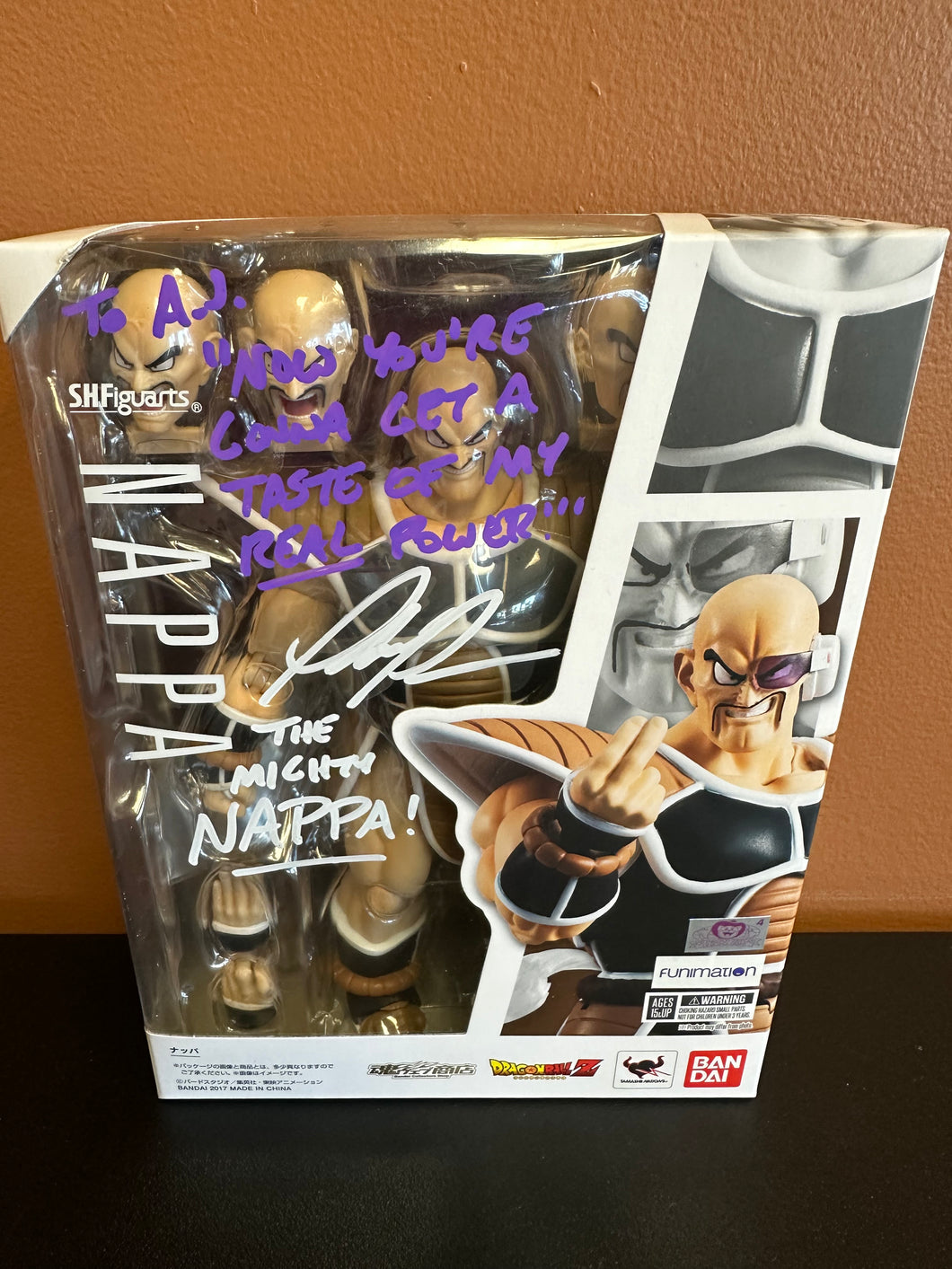 S.H.Figuarts DRAGONBALL Z NAPPA SIGNED PHIL PARSONS NO COA