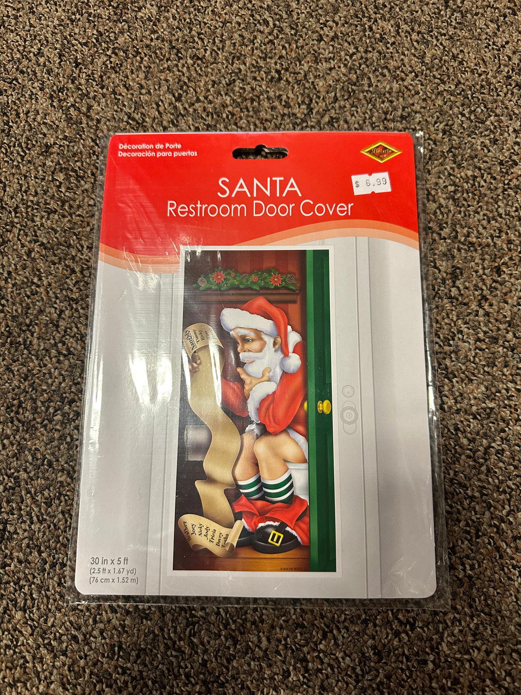 Beistle Santa Restroom Door Cover