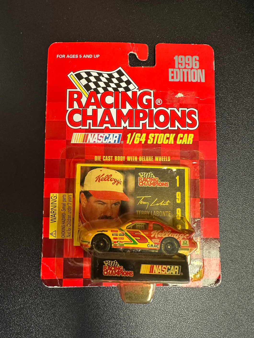 Racing Champions 1996 NASCAR #5 Terry Labonte 1:64 Card Damage