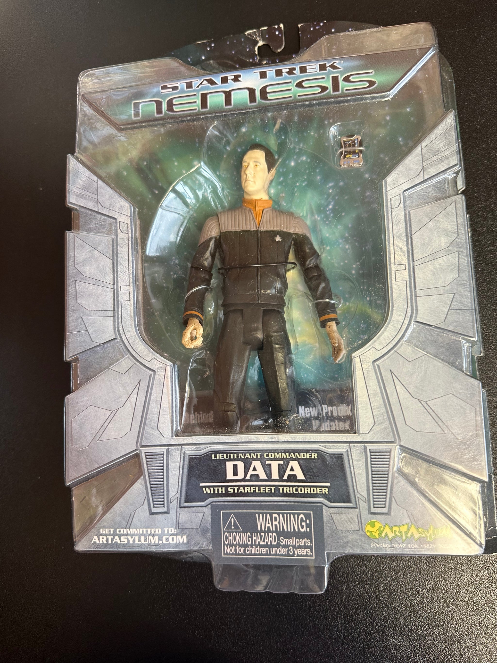 レア　1996 ドリームチーム2 　フィギュア Art Asylum Star Trek Nemesis Commander Data Tricorder Action