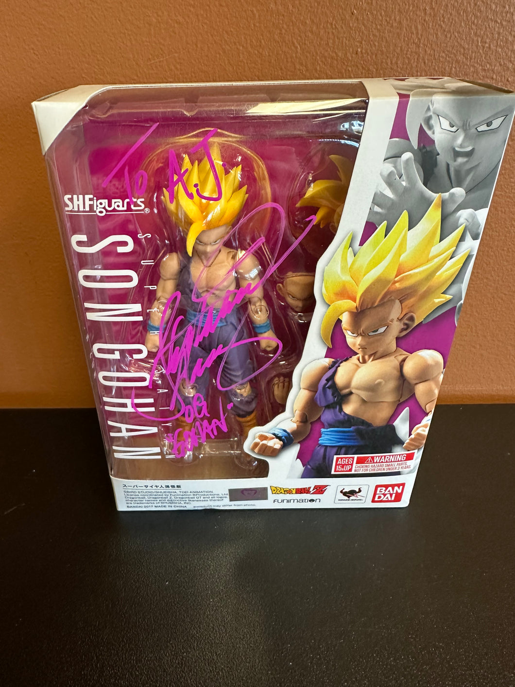 S.H.Figuarts DRAGONBALL Z SUPER SAIYAN SON GOHAN SIGNED STEPHANIE NADOLNY NO COA