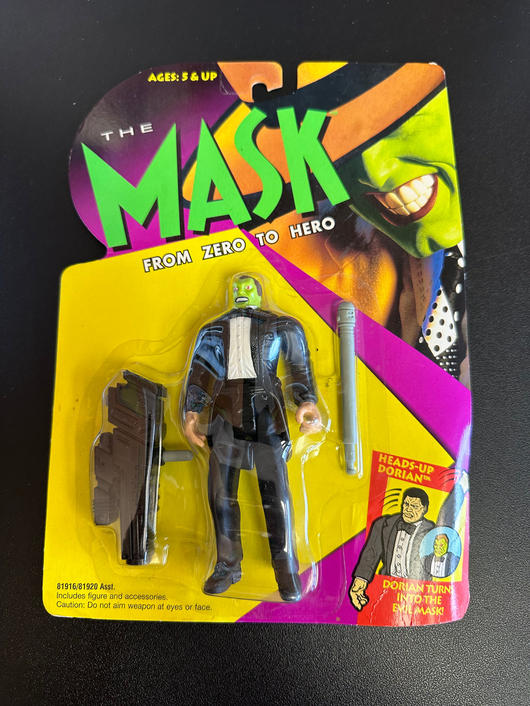 KENNER THE MASK FROM ZERO TO HERO HEADS-UP DORIAN