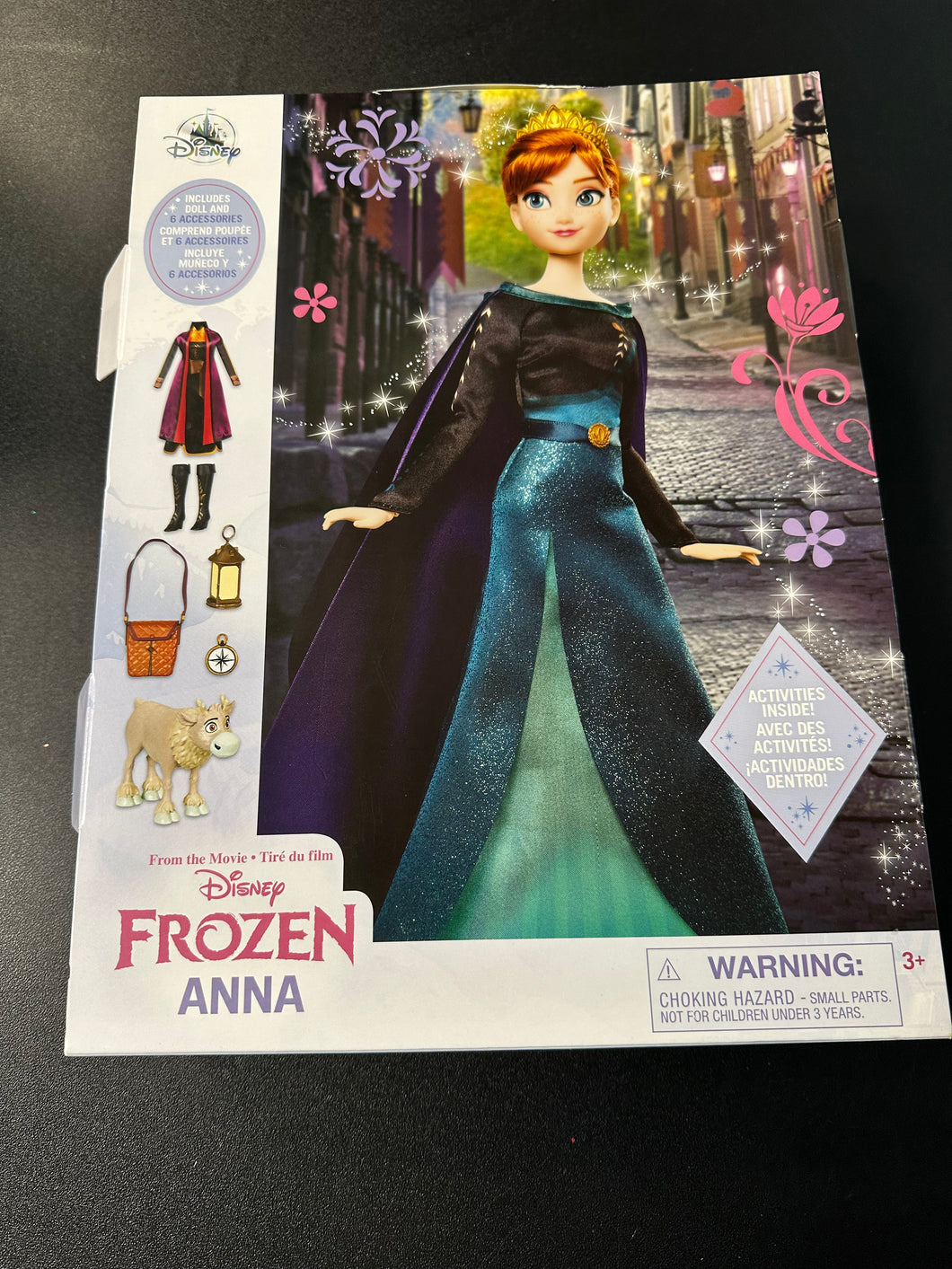 Disney Frozen Anna Doll with Activites Open Box