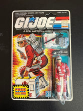 Load image into Gallery viewer, Hasbro G.I. Joe 1985 Lifeline Rescue Trooper on Card Not Mint
