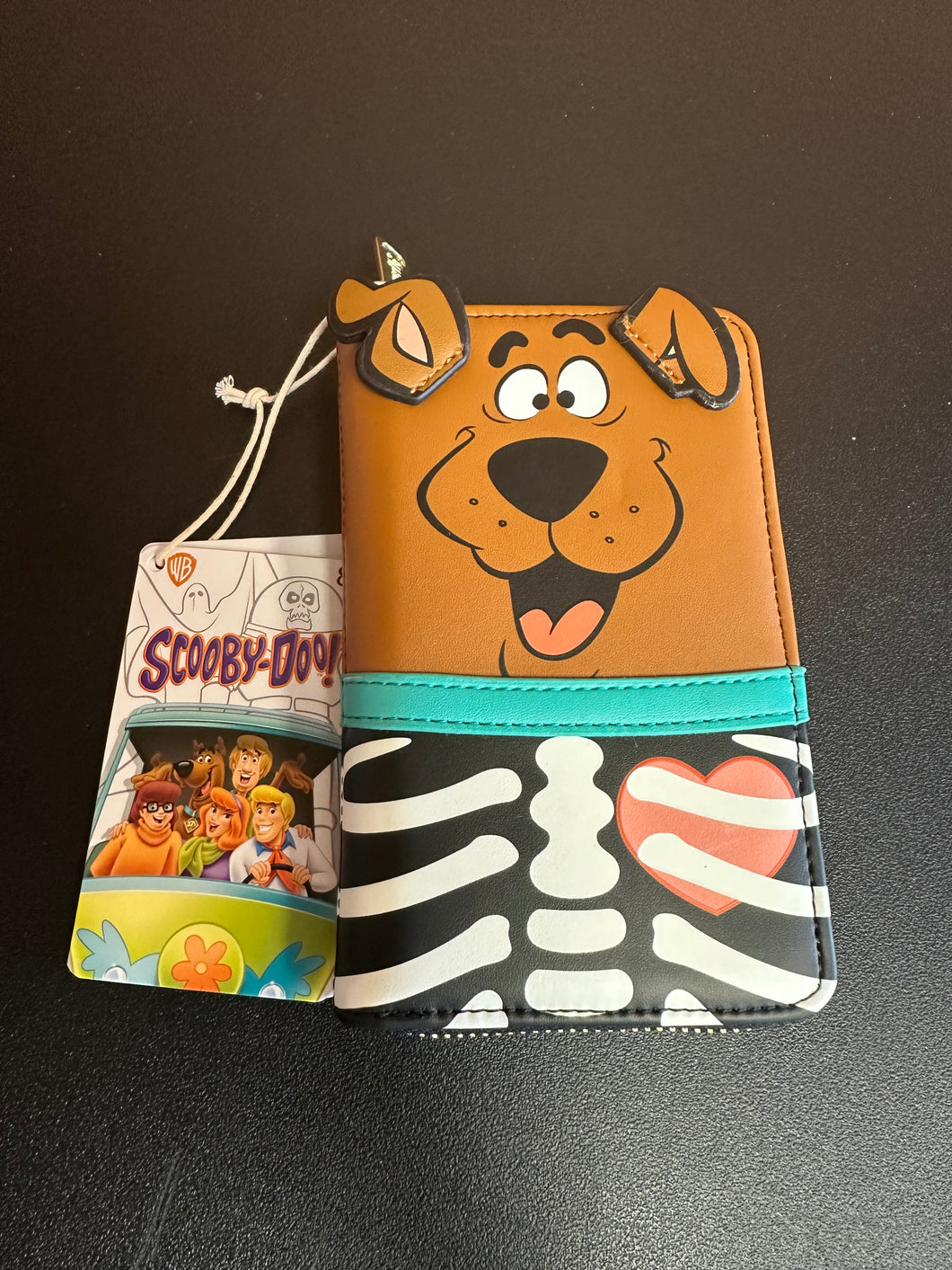 Loungefly Scooby-Doo Skeleton Scooby GITD Cosplay Zip Around Wallet