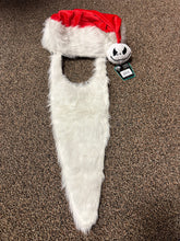 Load image into Gallery viewer, Elope Nightmare before Christmas Jack Skellington Santa Adjustable Hat with Detachable Beard FIXED
