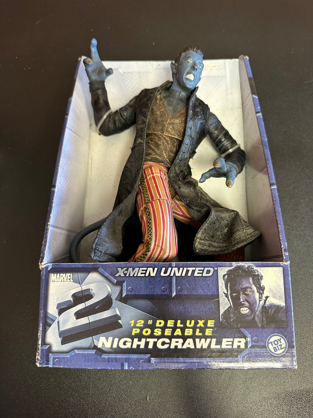 Toy Biz Marvel X-Men United 12”  Deluxe Super Posable Nightcrawler DISPLAYED
