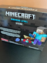 Load image into Gallery viewer, Minecraft Diamond Level Steve Figure with Enchanting Table
