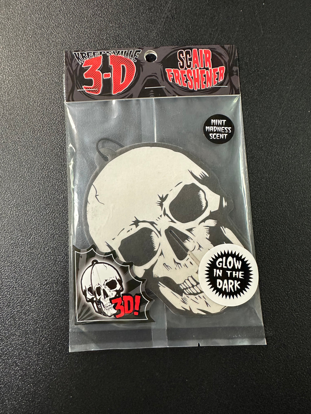 Kreepsville 3D GITD Skull ScAir Freshner