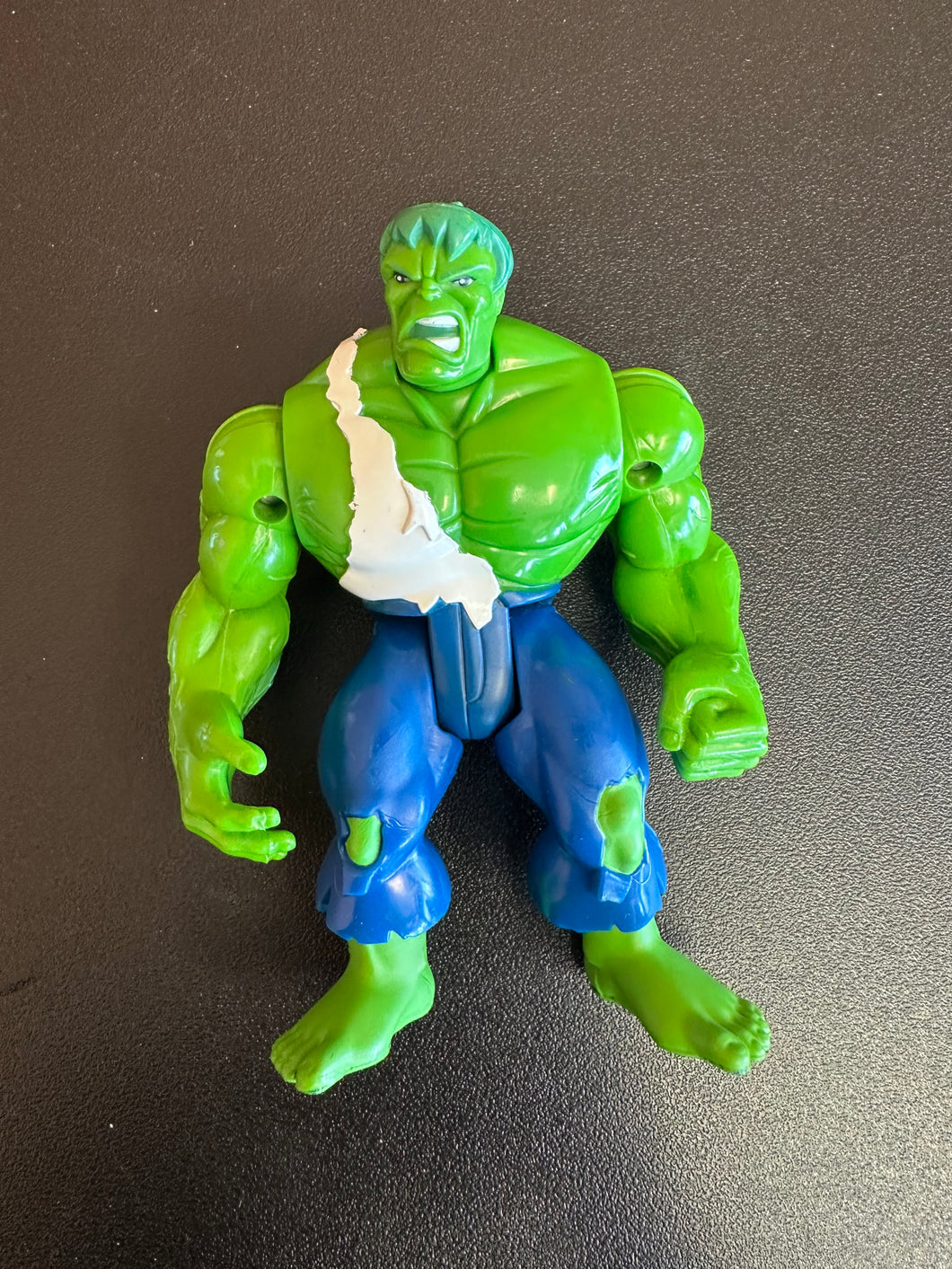 Marvel Toy BIZ 1997 Battle Damage Incredible Hulk Leg Kick Loose Preowned Figure