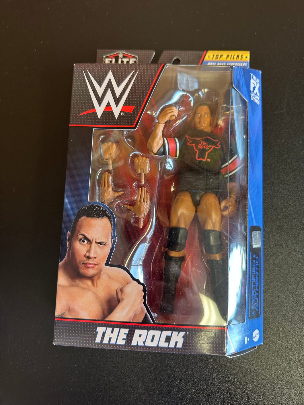 Mattel WWE Elite Top Picks The Rock Action Figure Open Box