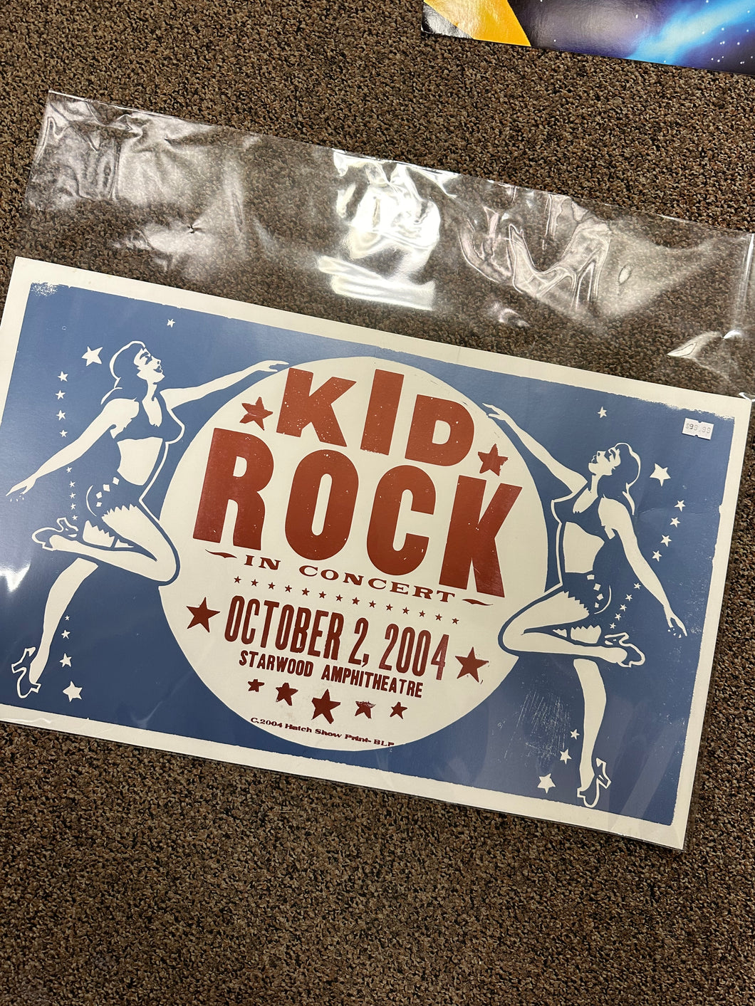 Kid Rock Oct 2nd 2004 Nashville Hatch Show Print Damaged Poster