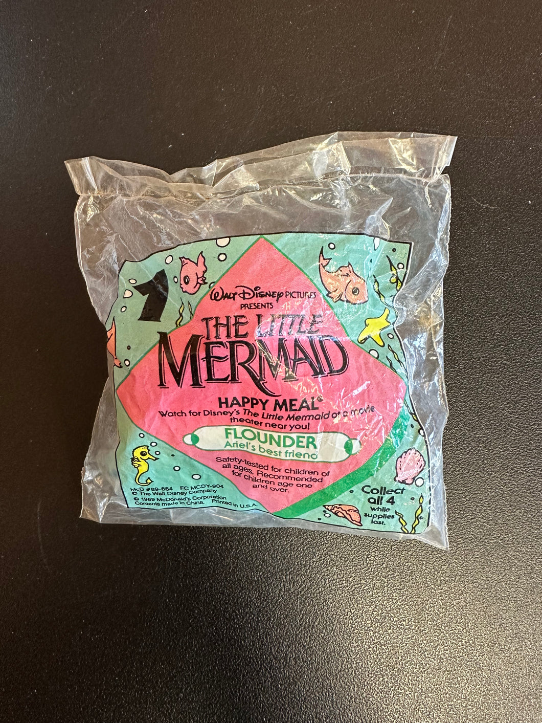 McDonald’s The Little Mermaid Flounder #1 Sealed Toy