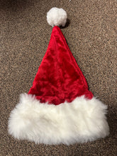 Load image into Gallery viewer, Adult Fuzzy Santa Hat
