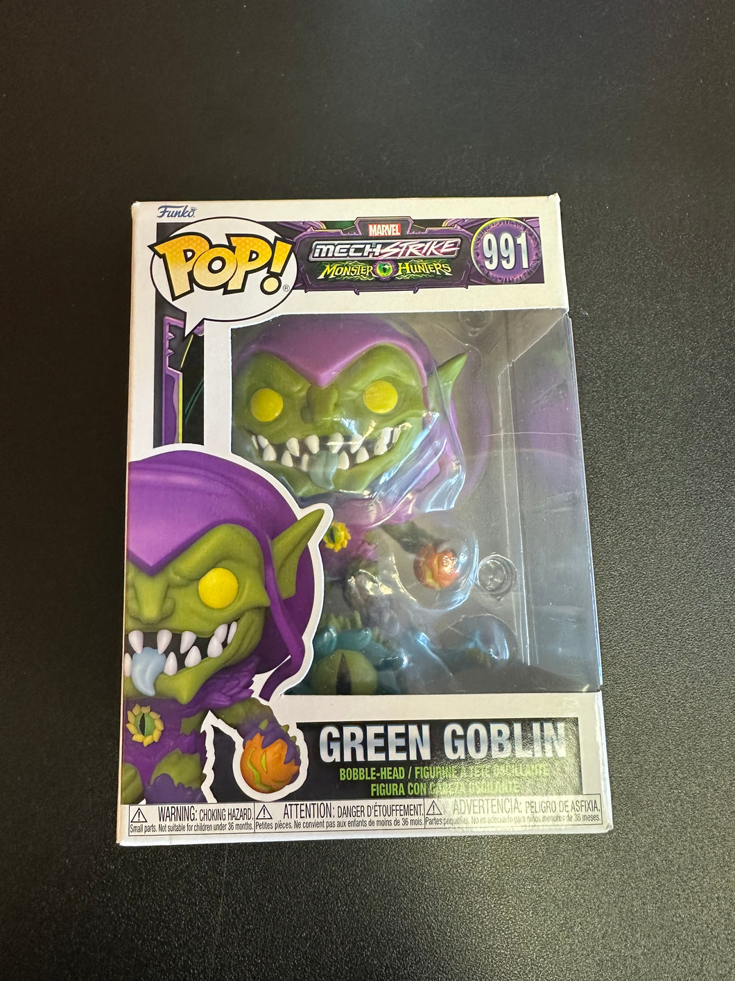 FUNKO POP MARVEL MECHSTRIKE MONSTER HUNTERS GREEN GOBLIN 991 BOX DAMAGE