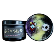 Load image into Gallery viewer, Jack &amp; Sally Candle | Halloween and Christmas | Vegan

