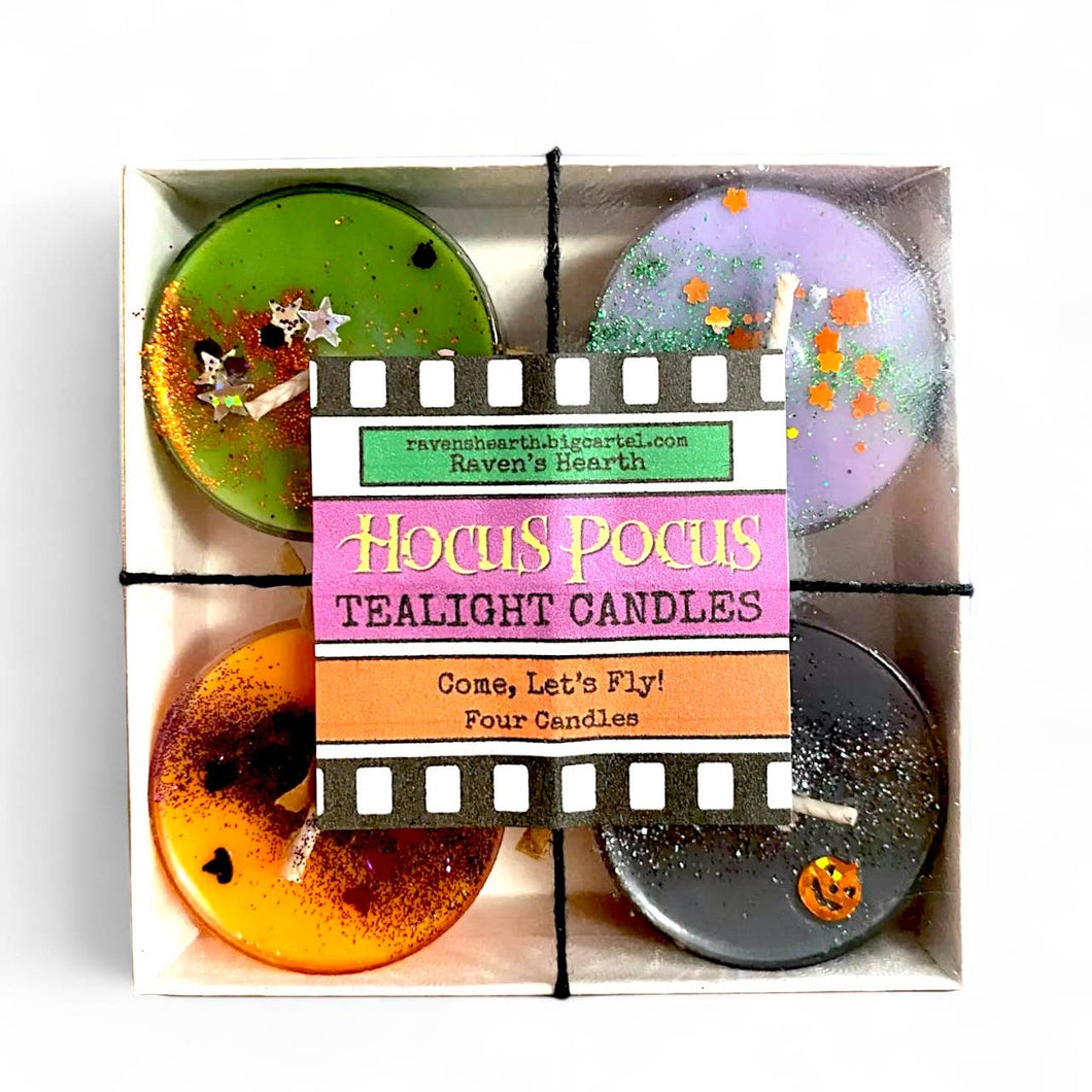 Hocus Pocus Tealight Candles | Halloween | Vegan | Handmade