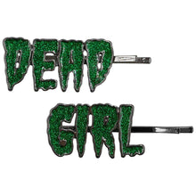 Load image into Gallery viewer, Dead Girl Text Hair Slides
