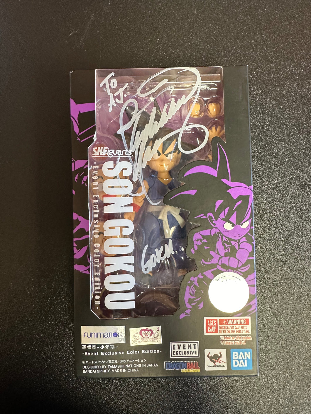 S.H.Figuarts DRAGONBALL SON GOKU Event Exclusive Color Edition SIGNED STEPHANIE NADOLNY NO COA