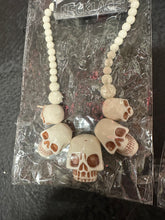 Load image into Gallery viewer, Kreepsville White Skull Necklace
