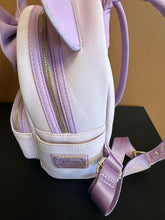 Load image into Gallery viewer, DISNEY LOUNGEFLY MINNIE MOUSE PURPLE FLOWERS MINI BACKPACK PREOWNED
