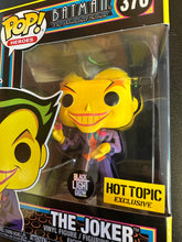 Load image into Gallery viewer, FUNKO POP HEROES BATMAN ANIMATED THE JOKER BLACKLIGHT HOT TOPIC 370
