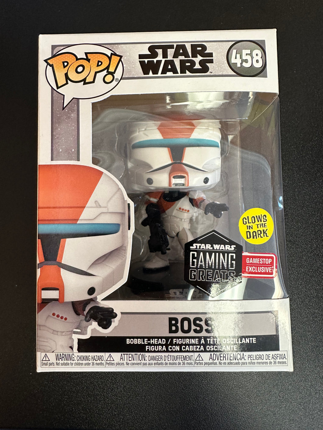 FUNKO POP STAR WARS BOSS GITD GAMESTOP 458