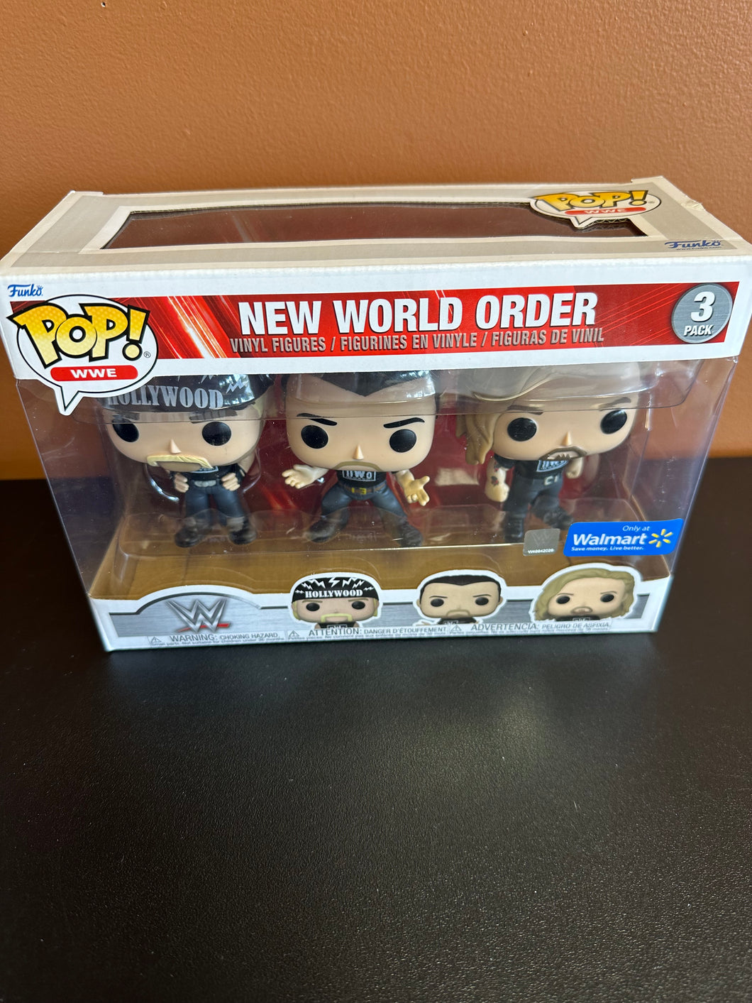 FUNKO POP WWE NEW WORLD ORDER WALMART 3 PACK BOX DAMAGE