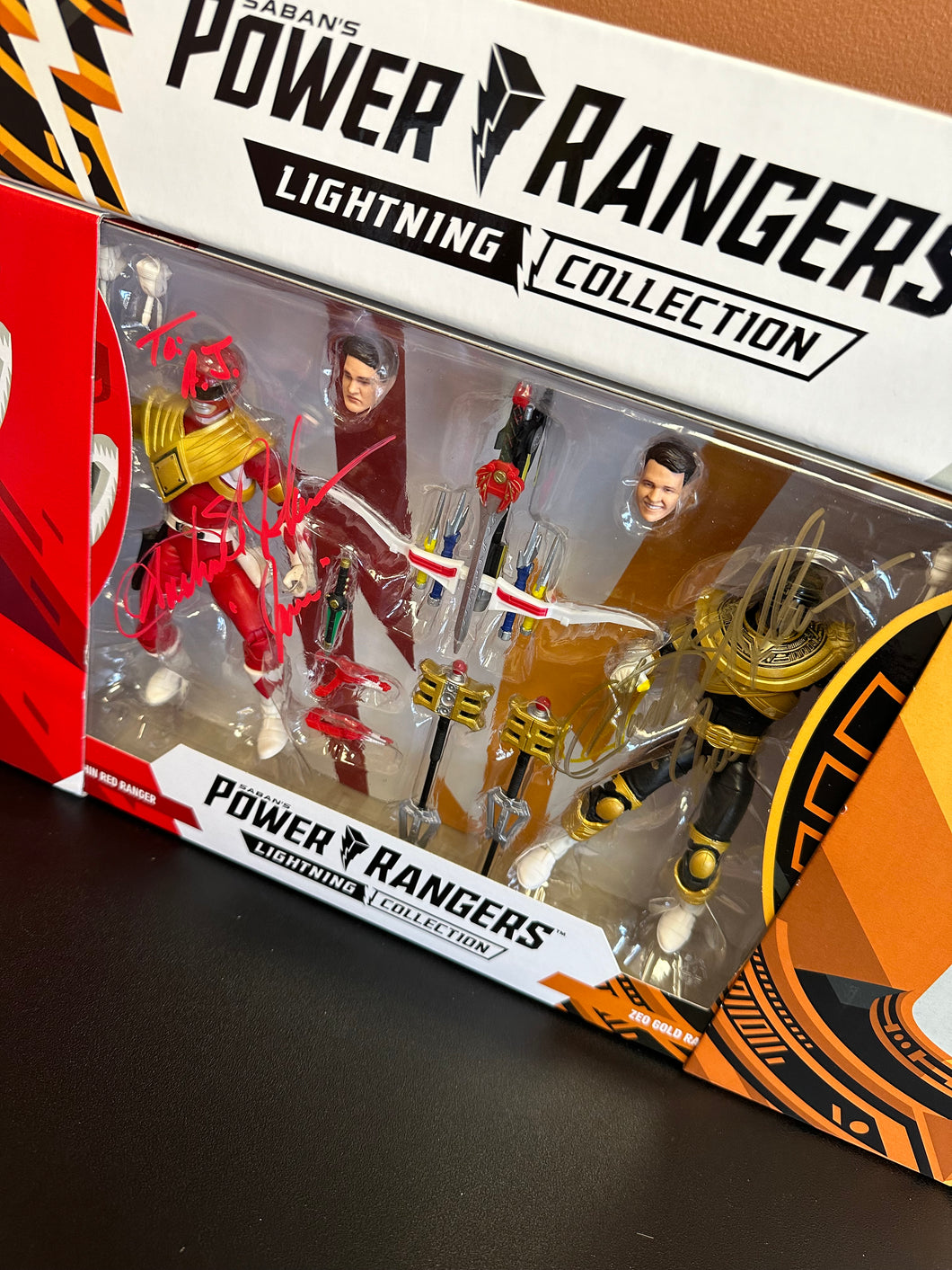 Hasbro Saban’s Power Rangers Lightning Collection Red Ranger & Zeo Gold Signed Austin St. John “Jason” NO COA