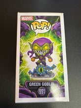 Load image into Gallery viewer, FUNKO POP MARVEL MECHSTRIKE MONSTER HUNTERS GREEN GOBLIN 991 BOX DAMAGE
