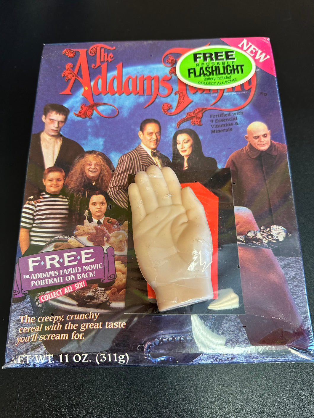 Ralston The Addams Family Cereal Sealed with Hand Thing Flashlight