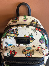 Load image into Gallery viewer, MARVEL TATTOO LOUNGEFLY MINI BACKPACK PREOWNED
