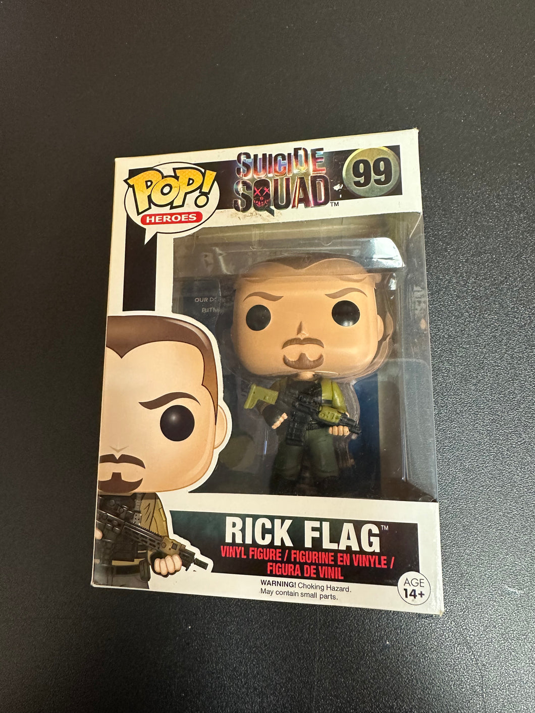 FUNKO POP SUICIDE SQUAD RICK FLAG 99 BOX DAMAGE