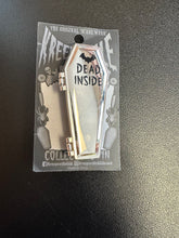 Load image into Gallery viewer, Kreepsville Dead Inside Coffin Enamel Pin
