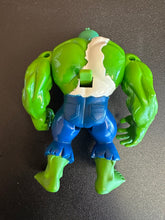 Load image into Gallery viewer, Marvel Toy BIZ 1997 Battle Damage Incredible Hulk Leg Kick Loose Preowned Figure
