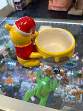 Load image into Gallery viewer, Winnie the Pooh with Santa Hat Christmas Hunny Pot Ceramic Candy Dish
