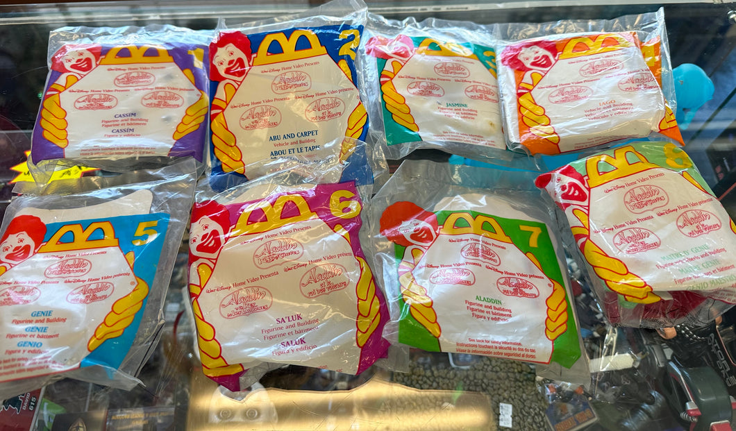 McDonald’s Aladdin Toy Set of 8 Sealed