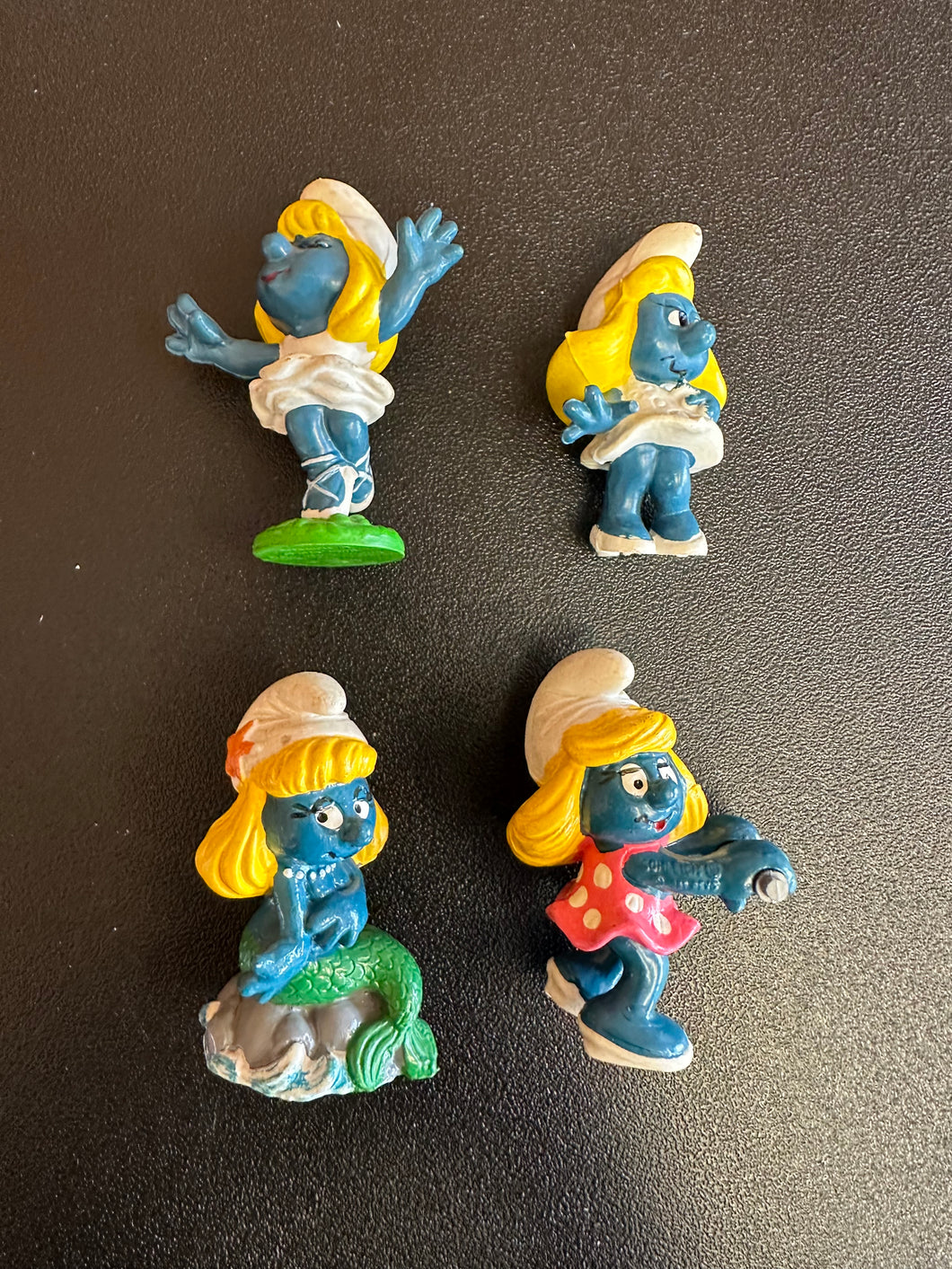 Schleich Peyo Smurf Smurfette 2” Figures Set of 4