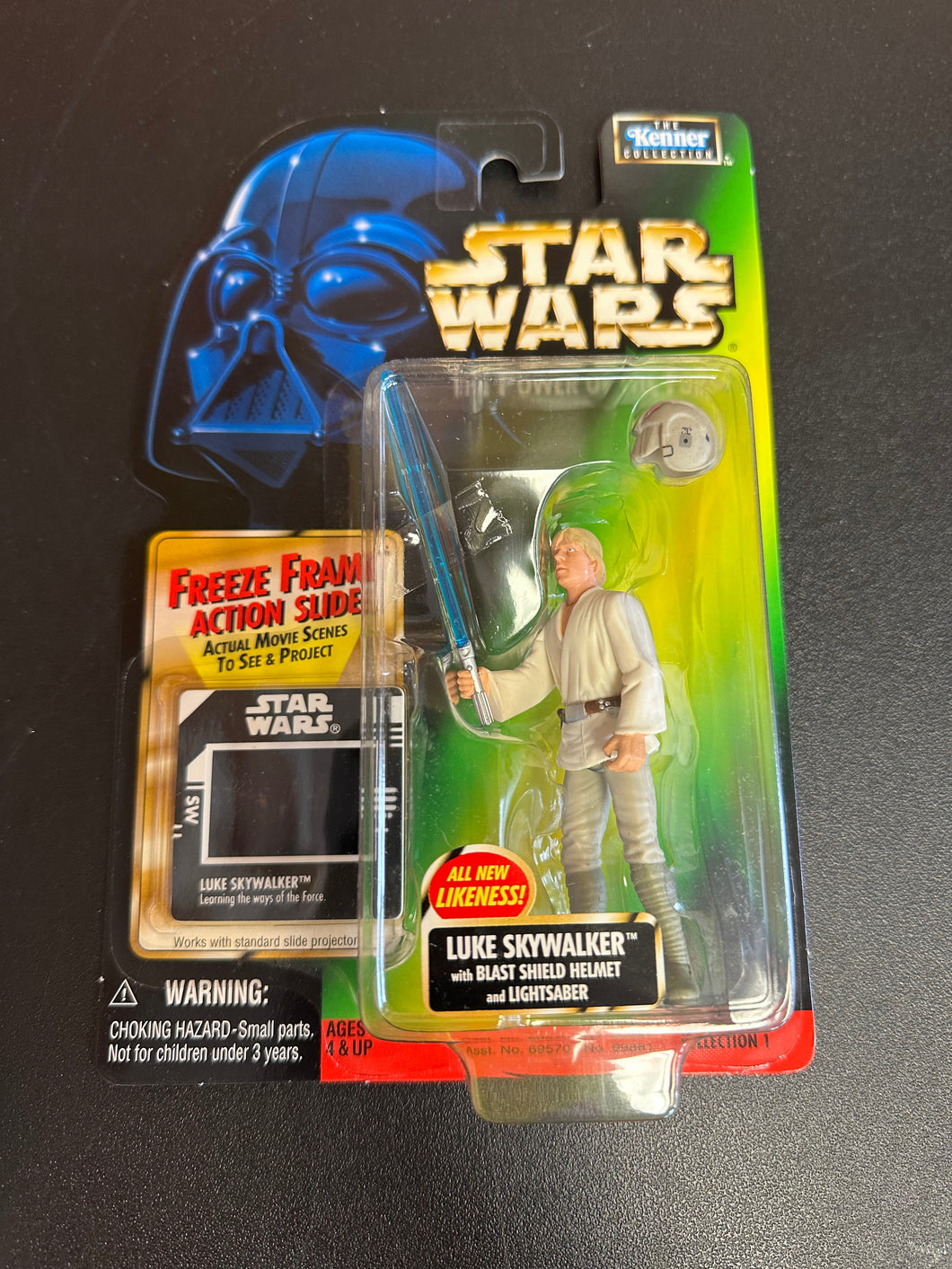 KENNER STAR WARS POWER OF THE FORCE FREEZE FRAME LUKE SKYWALKER WITH BLAST SHIELD HELMET COLLECTION 1