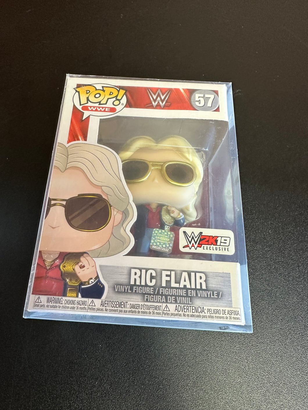 FUNKO POP WWE 2K19 RIC FLAIR 57 BOX DAMAGE