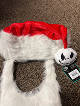 Load image into Gallery viewer, Elope Nightmare before Christmas Jack Skellington Santa Adjustable Hat with Detachable Beard FIXED

