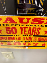 Load image into Gallery viewer, 50 Years of the Country Music Hall of Fame and Musem 2017 Hatch Show Print Poster Damaged
