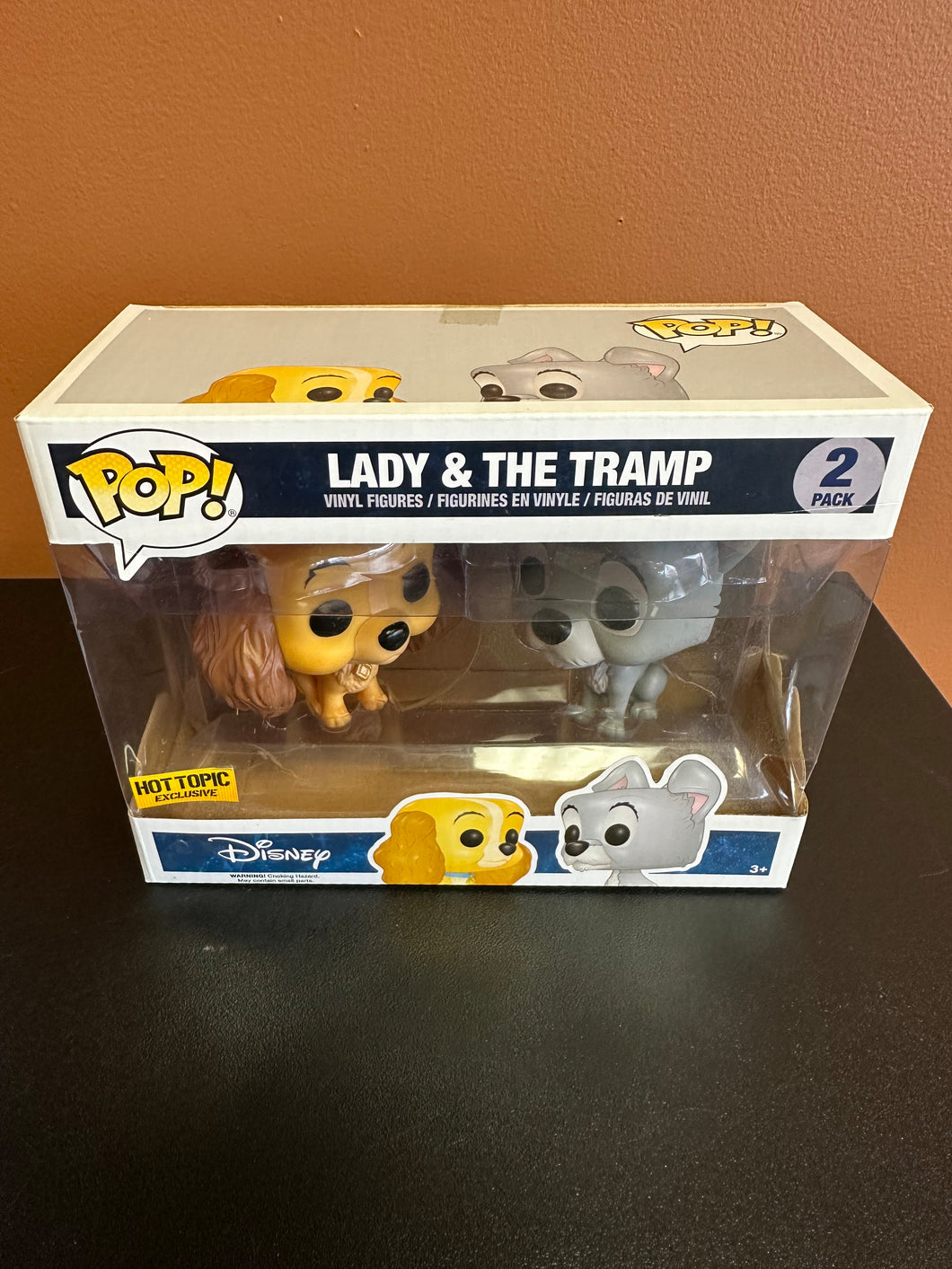 FUNKO POP LADY & THE TRAMP HOT TOPIC 2 PACK BOX DAMAGE