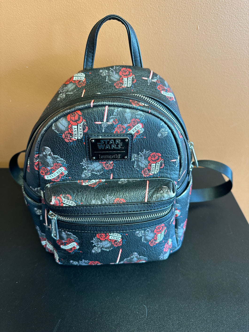 STAR WARS TATTOO KYLO REN LOUNGEFLY MINI BACKPACK PREOWNED